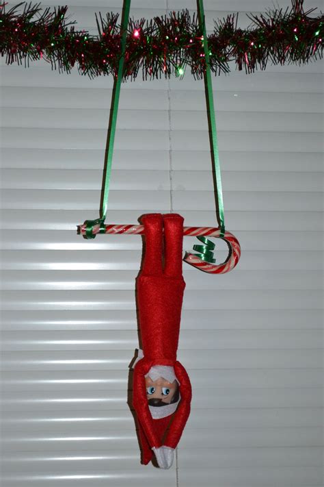 Elf On The Shelf Just Hanging Out Elf Elf On The Shelf Christmas Time