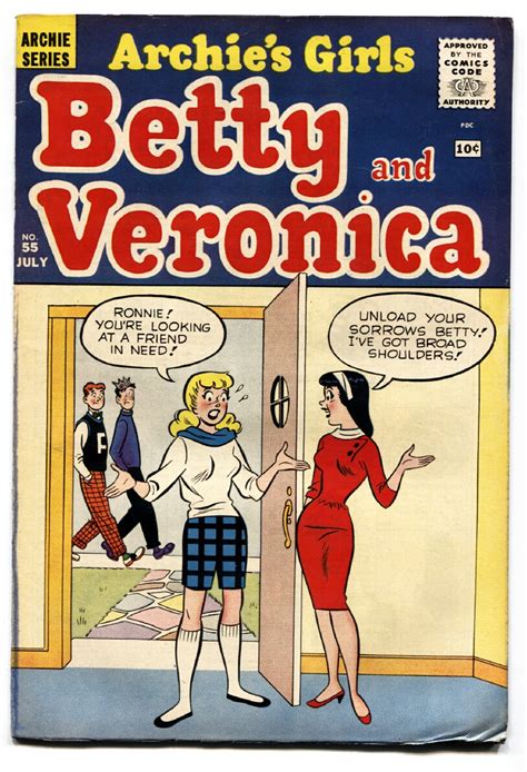 Archies Girls Betty And Veronica 55 Comic Book Spicy Art 1960 Vg
