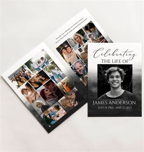 8 Page Funeral Program Template Celebration of Life Program - Etsy in