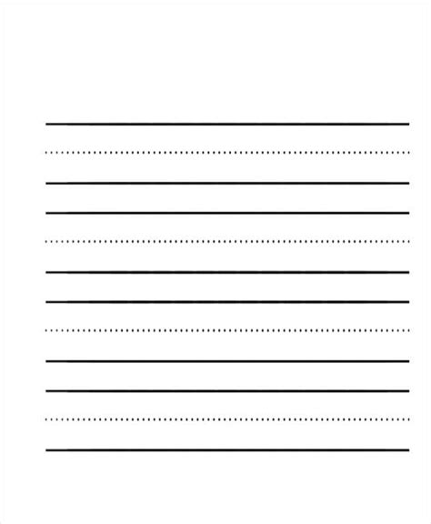 Printable Writing Paper Dotted Line