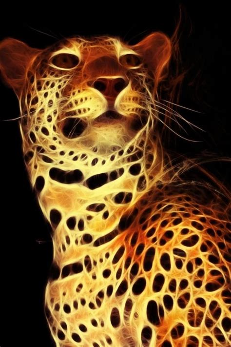 Fractal Jaguar Animal Snake Art Fractal Art