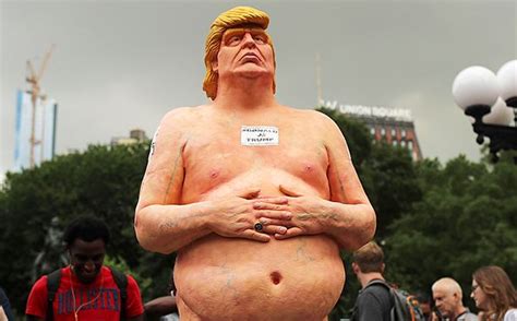Naked Trump Statue New York Parks Dept Scolds Unpermitted Erection