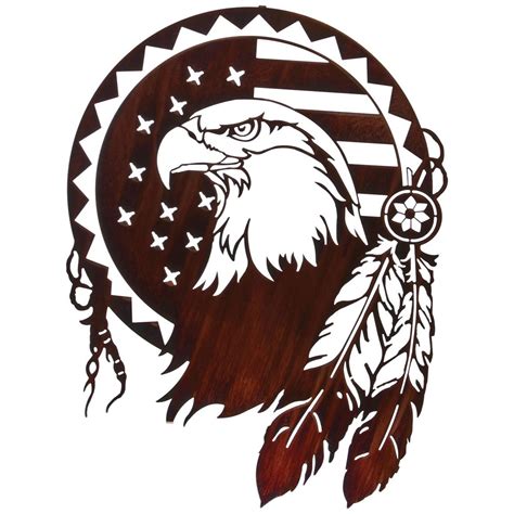 LaZart® Eagle Shield Wall Art, Honey Pinion - 208028, Wall ...