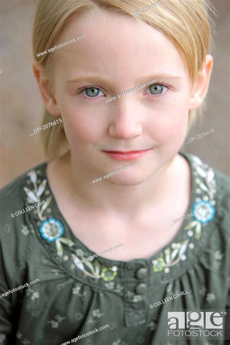 Portrait Of A Girl With Blond Hair And Green Eyes Troutdale Oregon