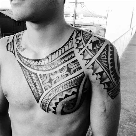 50 Polynesian Chest Tattoo Designs For Men Tribal Ideas Tribal Tattoos Tribal Tattoos For