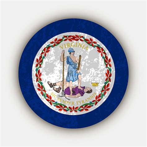 Bandera Del Estado De Virginia Ilustraci N Vectorial Vector Premium