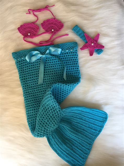 Handmade Mermaid Crochet Baby Costume Babazen