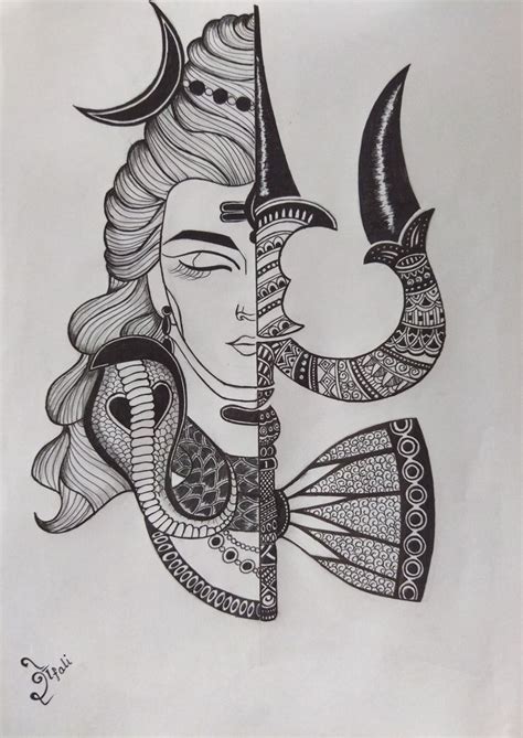 Pencil Drawing Of Lord Shiva Step By Step