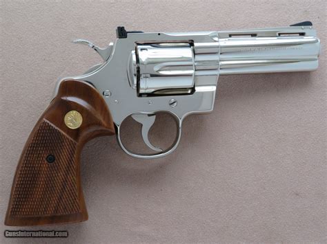 Colt Python 357 Magnum 4 Nickel Mfg 1979 Sold