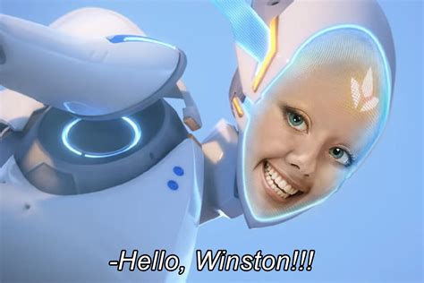 Artstation I Photoshoped A Human Face On Overwatchs Echo For A Meme