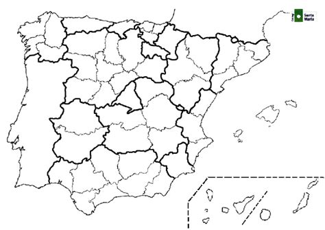 Mapa Mudo España Provincias