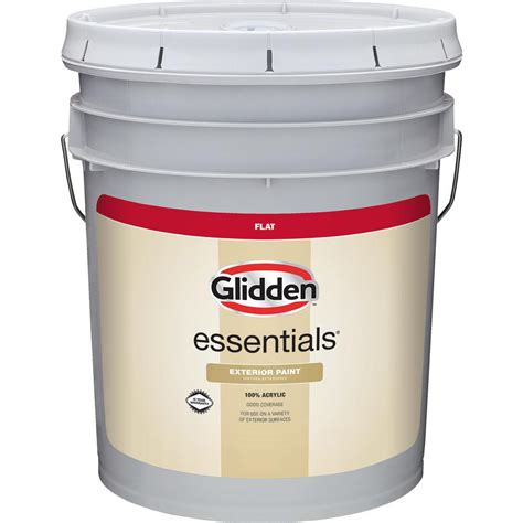 Glidden Essentials 5 Gal Whitebase 1 Flat Exterior Paint Gle 5011n 05