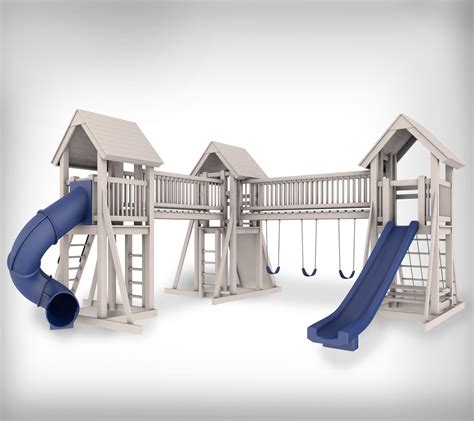 The Courtyard Backyard Swing Set Ruffhouse Vinyl Play Systems