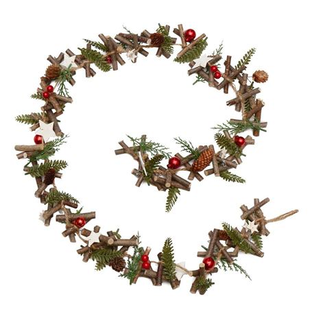 Natural Woodland Garland Christmas Table Centrepiece By Dibor