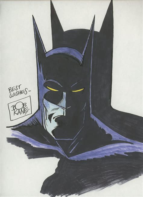 Batman Bob Kane Signed Original Hand Drawn Sketch