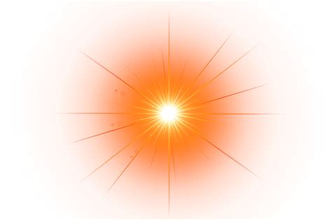 Orange Starburst Lights Isolated On Transparent Background Png File