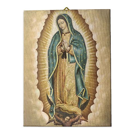 Cuadro Sobre Tela Pictórica Virgen De Guadalupe 40x30 Cm Venta Online