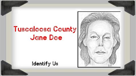 Tuscaloosa County Jane Doe Eleena Jane Youtube