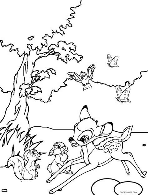 He is sketched beautifully in this set of free and unique coloring pages along with his faithful companions. Printable Bambi Coloring Pages For Kids | Cool2bKids