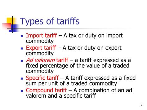 Ppt What Are Tariffs Powerpoint Presentation Free Download Id3253196