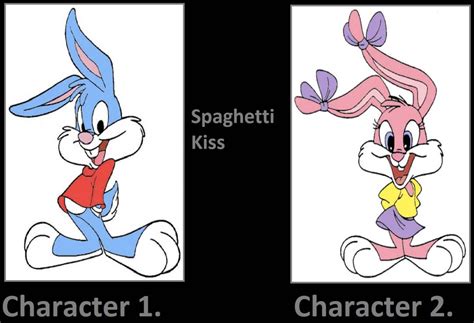 Buster Bunny Spaghetti Kiss Babs Bunny By Cpeters1 On Deviantart