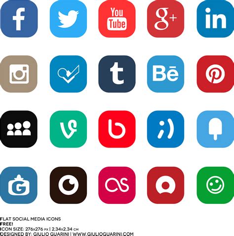 Flat Social Media Icons Png Transparent Background Social Clip Art The Best Porn Website