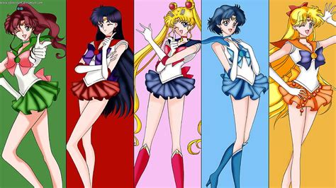 Anime Sailor Moon Usagi Tsukino Minako Aino Ami Mizuno Makoto Kino Rei Hino Hd Wallpaper