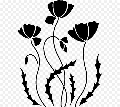Stencil Rose Silhouette Rose Png Download 10501200 Free