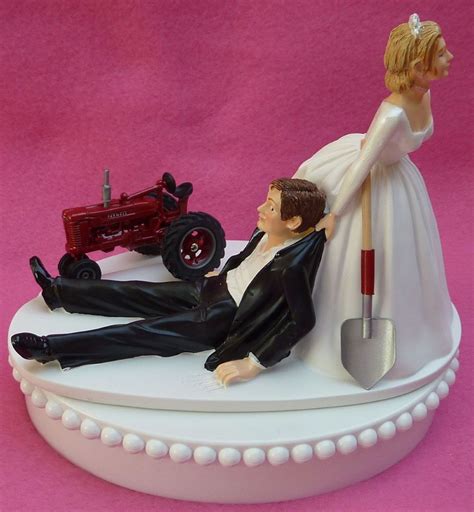 Wedding Cake Topper International Ih Farmall Red Tractor Themed Farming