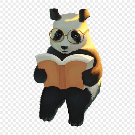 Panda Reading Book Images Hd Pictures For Free Vectors Download