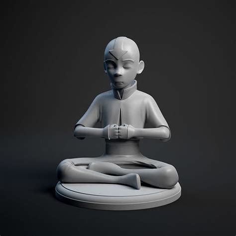 Aang Meditation 3d Model 3d Printable Cgtrader