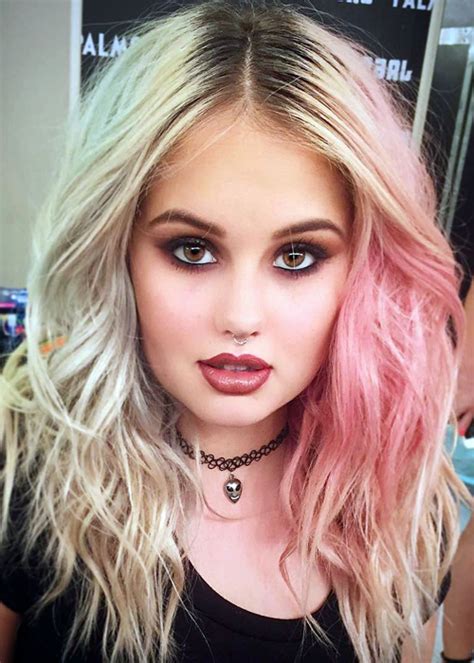 Debby Ryan Wavy Ash Blonde Dark Roots Messy Two Tone Hairstyle