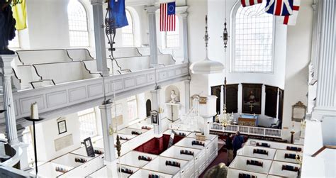 Inside The Old North Church In Boston Lanterns Bells And Bodies