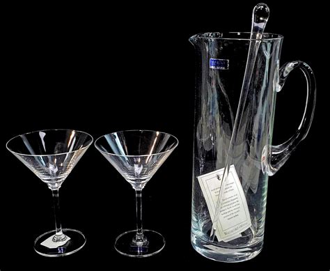 lot waterford crystal marquis martini glass and pitcher