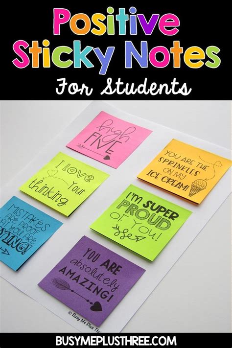 These Positive Sticky Note Quotes Are A Great Way To Lift Up Students