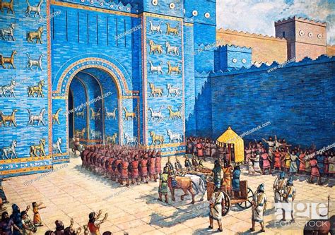 Reconstruction Of The Ishtar Gate In Ancient Babylon Babylonian
