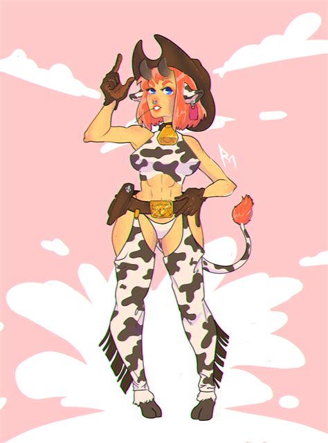 Back Again For More But This Time Sfw Enjoy A Cute Cow Girl I Drew