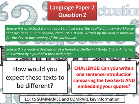 It accounts for 25% of your total english language gcse result. AQA GCSE English Language Paper 2 Question 2 Summary Question 2 | Teaching Resources