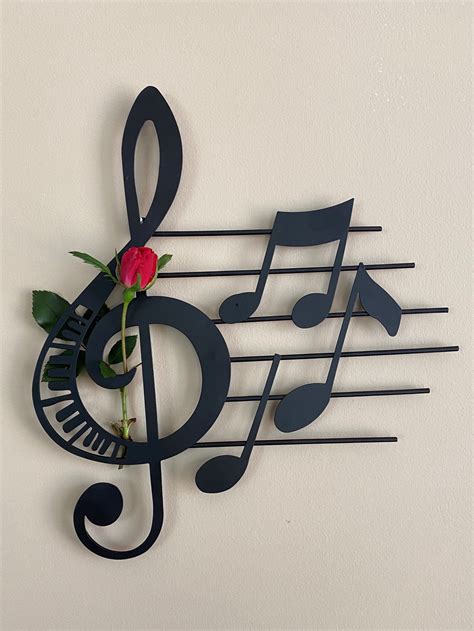 Metal Musical Note Wall Décor Elegant Wall Décor Etsy