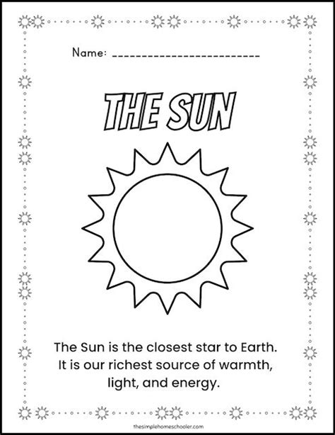 Free All About The Sun Worksheet Packet The Simple Homebabeer Solar System Scavenger Hunt