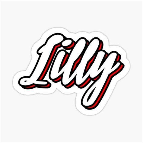 Lilly First Name Hand Lettering Design Sticker For Sale By Sulies Redbubble