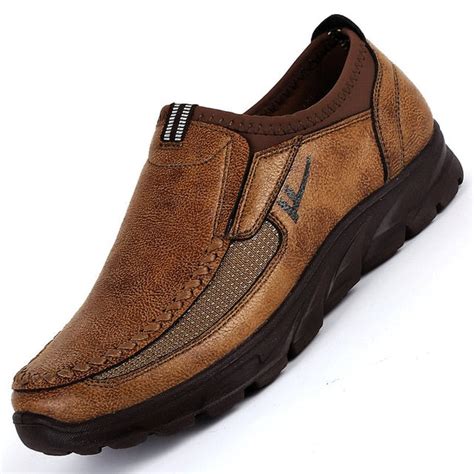 Mens Shoes Casual Quality Leather Loafers Slip On Shoesbuy More For Extra Discount