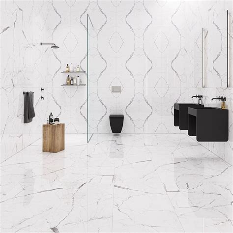 Calacatta Marble Effect 60x60cm Polished Tile Luxury Tiles