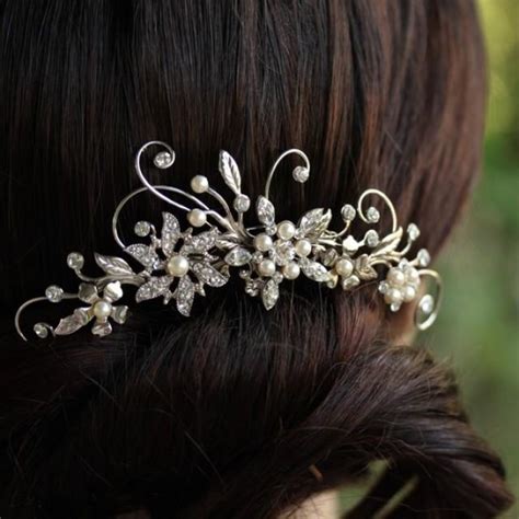 Wedding Hair Comb Rhinestone Flower Bridal Comb Side Comb Vintage Hair Accessories Ambria Hair