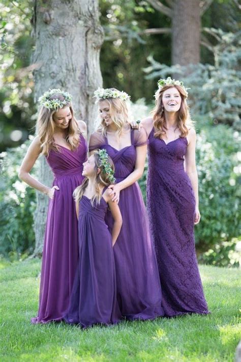 Purple Bridesmaid Dress Tulle Bridesmaid Dress Chiffon Long