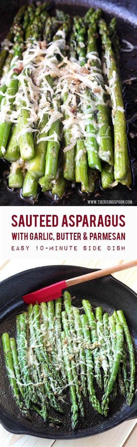 Sauteed Asparagus With Garlic Butter And Parmesan Recipe