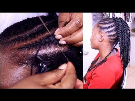 If you have split ends then yeah your hair will stick up when you braid it. Tutorial | Needle & Thread Flat Twists + Cornrow | Stitch ...