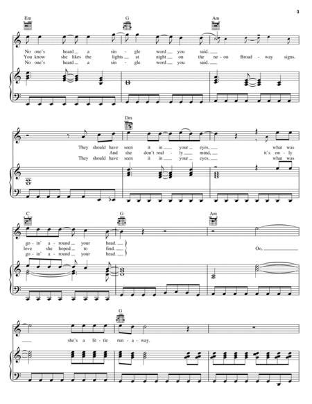 Runaway By Bon Jovi Jon Bon Jovi Digital Sheet Music For Score