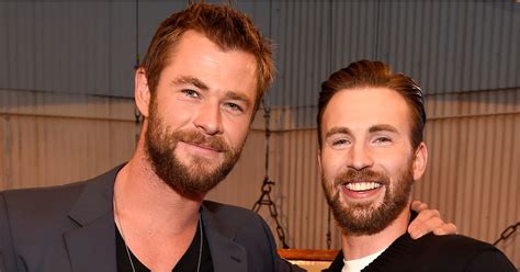 Chris Hemsworth And Chris Evans At The Mtv Movie Awards 2016 Popsugar Celebrity