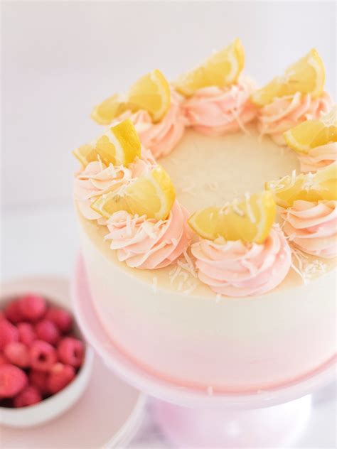 Light And Fluffy Coconut Lemon Raspberry Cake Cake By Courtney